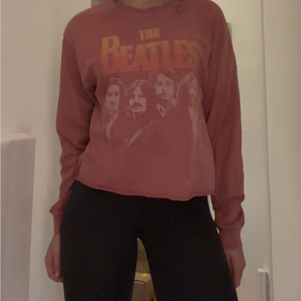 The Beatles Women's Red Graphic Top